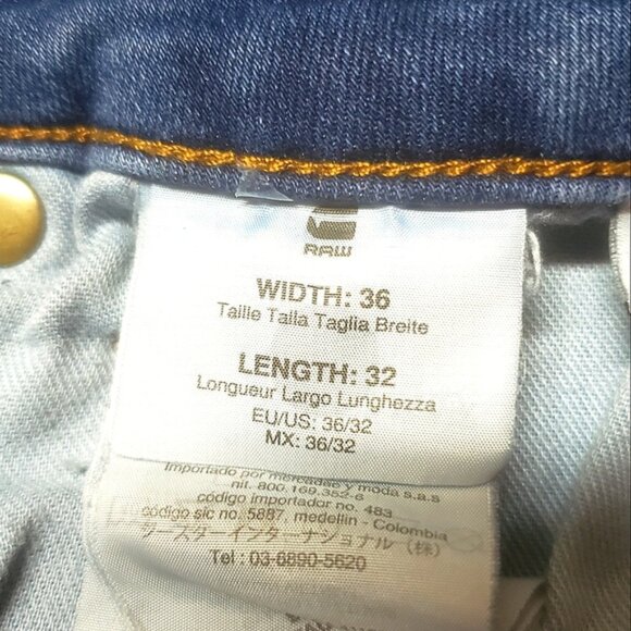 - G STAR RAW 3D 9 POCKET SKINNY JEANS 36X32 - Picture 3 of 4